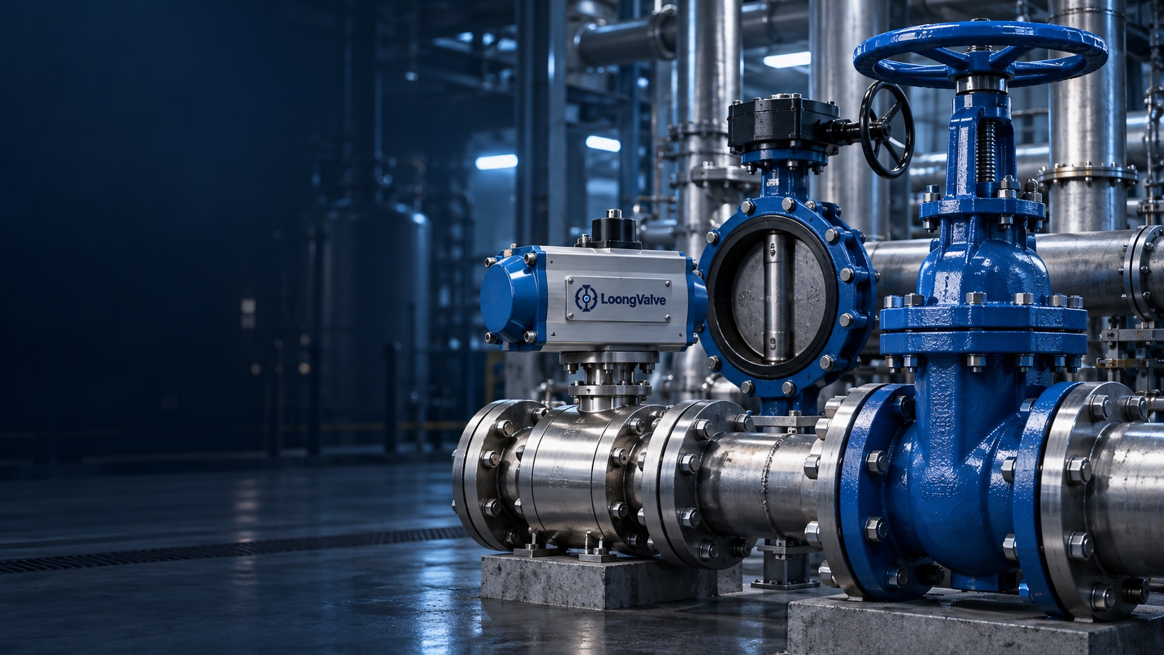 LoongValve industrial valves installed in a modern process facility