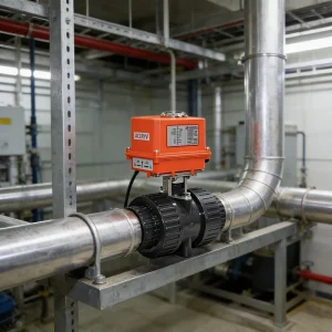 03 Series Electric Actuator PVC Ball Valve Automatic Smart Control Industrial Grade Fluid Shutoff Valve