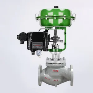 1-1/2 Inch Cast Steel Pneumatic Diaphragm Control Valve Flange Water Steam Globe Valve with Positioner