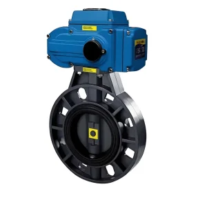 1/2-12in 24V DC 220VAC Motorized Butterfly Valves PVC UPVC Valves with Electrical Actuator