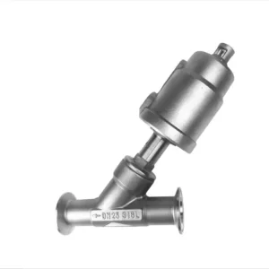 1/2″ 2-Way Tri-Clamp Connection Stainless Steel Y Piston Quick-Install Pneumatic Angle Seat Valve for Base Media