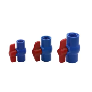 1/2 3/4 1 Inch Female Thread PVC Ball Valve Water Flow Control Switch Valve Butterfly Handle PVC Compact Ball Valve