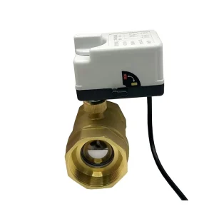 1/2″ 3/4″ Brass Two Way Motorized Ball Valve 3-Wire 2-Control 220V 12V 24V Electric Ball Valve With Manual Switch