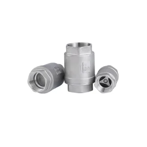 1/2″ 3/4″ Spring Check Valve 304 SS 2-Piece Vertical Design One-Way Flow Back Check Valve Removable