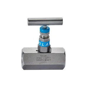 1/2 Female NPT 316SS Stainless Steel Manual 2-Way Needle Valve Hex Body for Oil 10000 psi