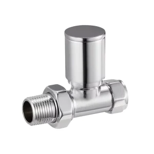 1/2-Inch 2-Way Straight Manual Radiator Flow Valve for Underfloor Heating