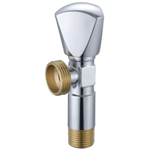 1/2 Inch Brass Chrome-Plated Angle Stop Valve Forged Angle Valve