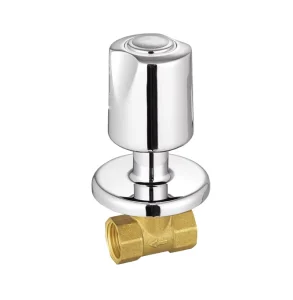 1/2 Inch DN15 Brass Concealed Stop Valve Chrome Plated Handle Female Thread Water Valve for Bathroom Plumbing OEM Available DT