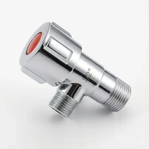 1/2 Inch High-Flow Stainless Steel Angle Valve with Copper Ball Core and Quick Opening