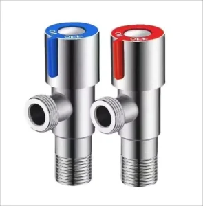 1/2-Inch Plated Wall-Mounted Angle Stop Valve with Diverter and Dual Outlet