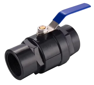 1 2 Inch to 4 Inch PN16 Two Pieces PVC CPVC Ball Valve Black Body Stainless Steel Blue Handle Water Control Valves