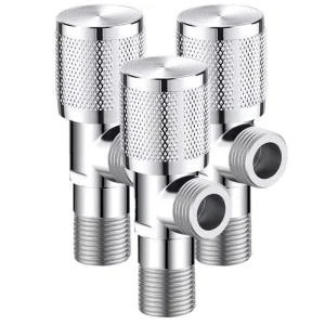 1/2 Steel Chrome Water Stop Angle Valve Manual Toilet and Kitchen Use