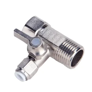 1/2″ X 1/2″ X 1/4″ Cold Water Supply Valve Tee-Angle Stop Adapter Valve Water Systems Feed Water Adapter Diverter Valve