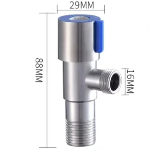1 2″ X 3 8″ SUS 304 Stainless Steel Angle Stop Valve Hydraulic Water Control Toilet Bathroom Washing Machine Fitting