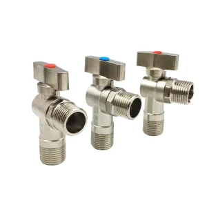1/2 in 3/4 in Brass Angle Valve Customized Quick Open OEM ODM Washing Machine Angle Valve