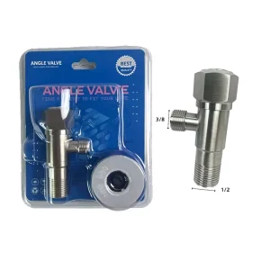 1/2 in x 3/8 in 304 316 Stainless Steel Mixer Water Switch Angle Valve Faucet Accessories Explosion-Proof Valve