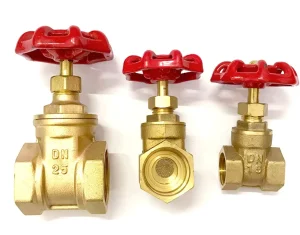 1/2 to 4 Inch Brass Manual Gate Valves Two Way Female Thread Gate Valve With Yellow Steel Handle Wheel
