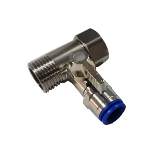 1/2″ x 1/2″ x 1/4″ Cold Water Supply Tee-Angle Stop Adapter Diverter Valve