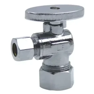 1/2″ x 3/8″ Brass Angle Stop Valve for Toilet and Faucet Pipes