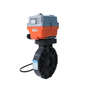 1 2in PVC Electric Butterfly Valve 90 Degree Modulating Actuator DC 24V Motorized Manufacturer Direct Water Compatible Butterfly