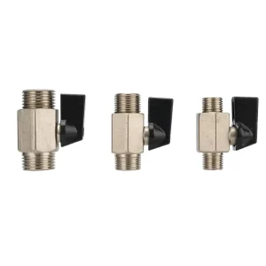 1/4″ 3/8″ 1/2″ Male Thread Mini Brass Ball Valve BSP Air Compressor Valves Water Gas Oil Shut Off Valve