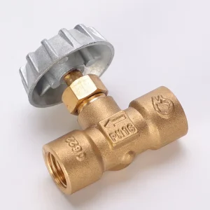 1/4″ Brass Stove Burner Needle Valve PN16 Female Thread Gas Control Valve for Copper Pipe