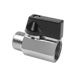 1/4 Inch Brass Mini Ball Valve Polished Chrome Plating High Temperature Manual Water and Gas Valve OEM Customizable