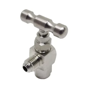 1/4 MFL Stainless Steel Needle Valve Ball Structure 1/4 Male Flare x 1/4 Female Flare Swivel Shut-Off Valve