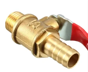 1/4″ Male Thread High Pressure Brass Ball Valve Water Oil Air Gas Fuel Line Shutoff with Barbed Fittings