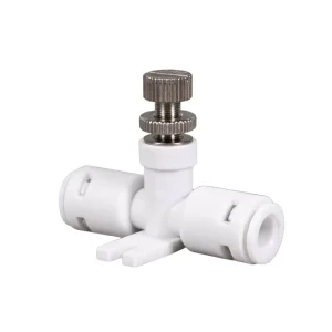 1/4″ Plastic Push-In Needle-Type Manual Flow Control Valve for Water Purifier Drain Lines and Wastewater
