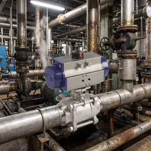 1 4″ Pneumatic 3PC Stainless Steel Ball Valve Socket Weld Flanged Blowout Proof Stem High Temperature Water OEM