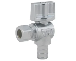 1/4 Turn Lead Free DZR Solid Brass 1/2″ Pex x 3/8″ OD Compression Angle Supply Stop Shut Off Valve for USA CA MEXICO Market