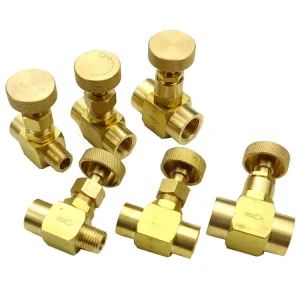 1 8 1 4 3 8 1 2 Inch High Pressure NPT BSPP Gauge Needle Valve with 1 2 Adapter