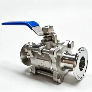 1″ DN25 304 Stainless Steel Three Piece Quick Clamp Manual Ball Valve Half Coated Handle Sanitary Ball Valve