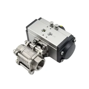 1″ DN25 Stainless Steel 304 3 Piece Electric Ball Valve Water Air Actuated Double Acting Threaded CE Certified
