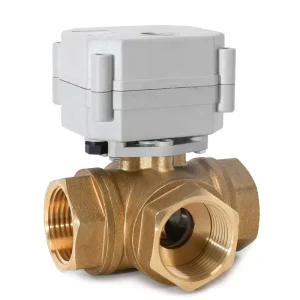 1 Inch 3 way DC24V Brass Electric Water Control Ball Valve