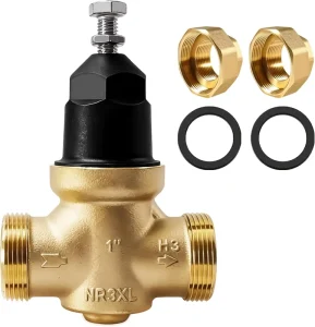 1 NR3XL 1″ Brass Water Pressure Reducing Valve Control Double Union FNPT with Tape for Home & Commercial Plumbing Systems