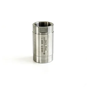 1-Piece Manual Spring Loaded Check Valve Stainless Steel 304 PN40 DN32 CE Certified Custom NPT Thread High Temperature Water Oil