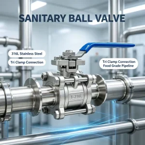1″ SS316L Sanitary Tri clamp Ball Valve DN25 316L Three Piece High Pad Quick Install Ball Valve Stainless Steel Tri Clamp Manual