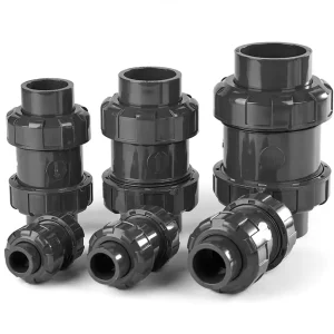 1.5″/2″/2.5″ UPVC Double Union Check Valve for Industrial Water Treatment