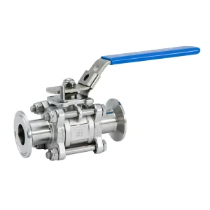 1.5 Inch Stainless Steel 3 PC Full Bore Ball Valve SS304 Sanitary Stainless Steel Surety Manual Three piece Tri Clamp Ball Valve