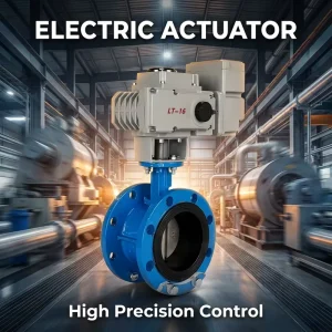 1.6Mpa Pressure Rating Wide Size DN50 To DN500 OEM Supported Intelligent Control Wafer Electric Butterfly Valve