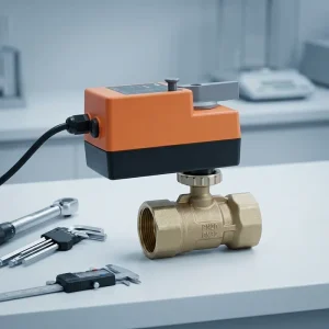 10 N.m 220VAC Motorized Actuator BSP Thread Electric Brass 2-Way Ball Valve Flow Control