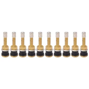 10 Pcs Valve Stems TR500 Straight Brass Heavy Duty Clamp in Tubeless Truck Tire Valve Stem
