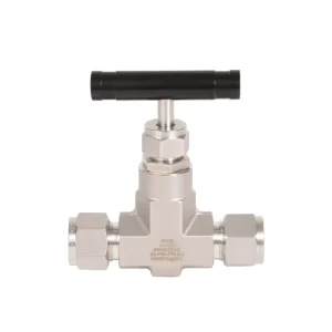 10000 PSI Stainless Steel Needle Valve Double Ferrule Compression Manual Operated NACE MR0175 Compliant for Oil & Gas