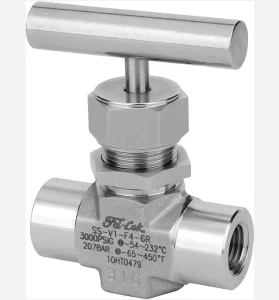 10000PSI 2-Way Needle Valve Forged Stainless Steel 316/304 Corrosion Resistant NPT/BSP Thread CE Certified Flow