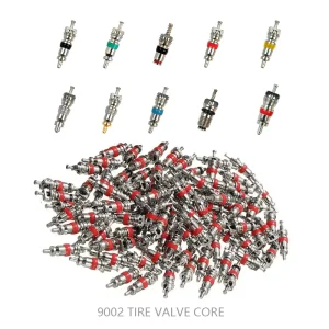 1000pcs bag Tire Valve Stem Cores 9002 Tubeless Brass Zinc Tire Valve Core Fits TR412 TR413 TR414