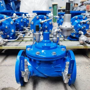 100X PN16 Ductile Iron Manual Hydraulic Pressure Relief Releasing Valve Pressure Reducing Valves Control Valve Flange Ends