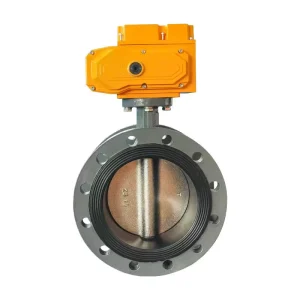 11 2 20in WCB Stainless Steel Electric High performance Fluoridated Coating Flanged Butterfly Valve On Off Customization