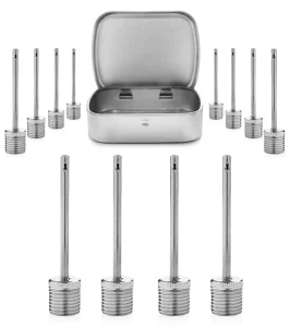 12-Piece Sports Ball Inflating Pump Needles for Football Basketball and Soccer Stainless Steel Air Valve Adapters